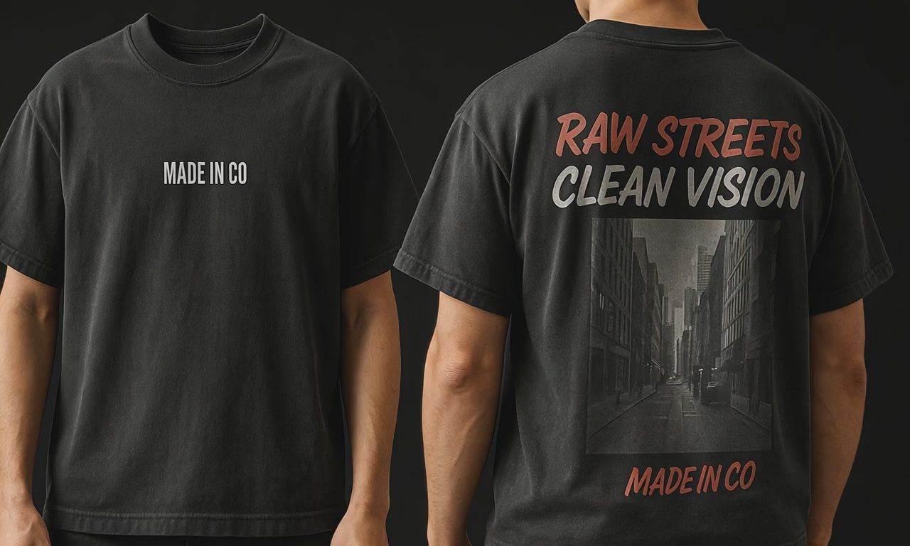 BLACK RAW STREETS - OVERSIZE